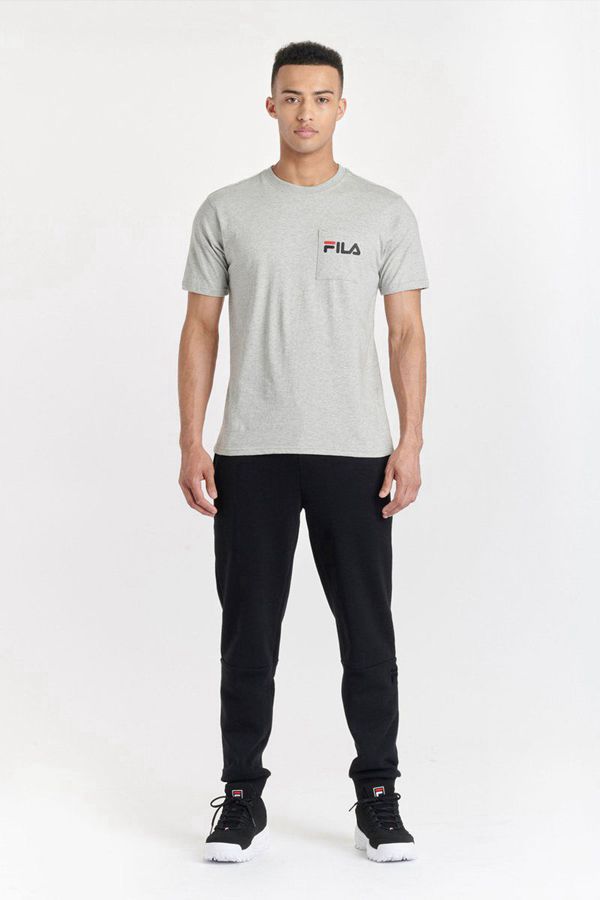 Fila Curtis Pocket Men's Tee - Light Grey,NZ 426-83412